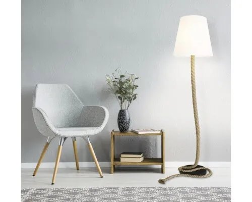 Stehleuchte 1-flammig H 164 cm Rope natur/braun - Deckenleuchten, stilvolle Stehleuchte aus Rattan mit natürlichem Look, ideal für gemütliche Wohnräume.