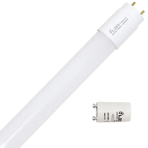 LED Leuchtmittel T8 Röhre 60cm 9W G13 900lm 865 kalt 6500K Tageslicht + Starter