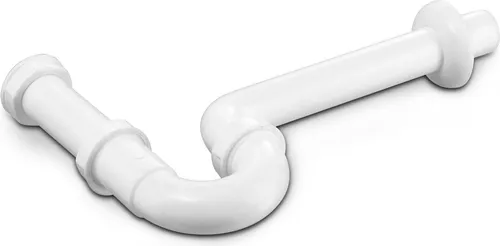 Röhrengeruchverschluss 1 1/4 Zoll mit waagerechtem 32 mm Abgang und Rosette