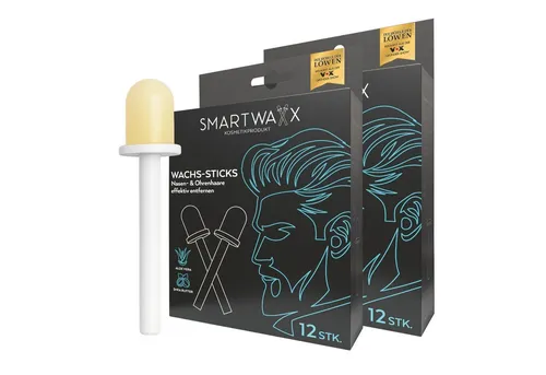 SMARTWAXX Warmwachs-Haarentferner – 24 Wachs-Sticks für Nasen- & Ohrenhaare