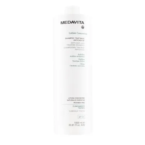 Medavita Lotion Concentrée - Anti-Fall-Shampoo 1000 ml - Shampoo zur Vorbeugung von Haarausfall mit pflanzlichen Extrakten für bessere Sauerstoffversorgung und Stoffwechsel. Ideal für normale Kopfhaut.