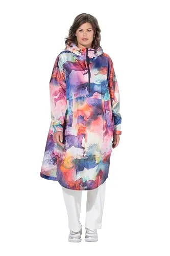 Laurasøn Funktions-Regencape, Unisex, Print, Kapuze Hortensie 1Size 840402800-1 - Wasserdichtes und winddichtes Funktions-Regencape mit atmungsaktiver Kapuze, ideal für alle Wetterlagen. Perfekt für den täglichen Einsatz und Outdoor-Aktivitäten.