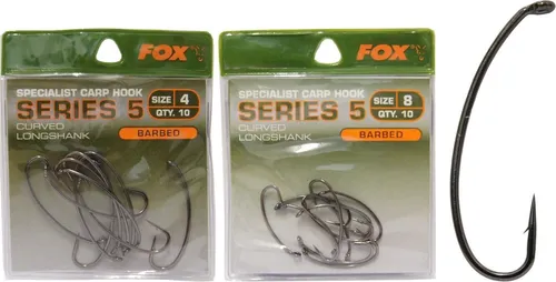 Fox Haken Karpfenhaken Series 5 Boiliehaken Boilies Pellets Angelhaken, Größe:8