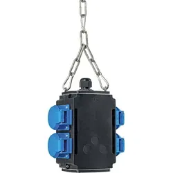 as - Schwabe MIXO Energiewürfel - Hängeverteiler mit 4 Steckdosen - Steckdosen & Zubehör: Wetterfester Hängeverteiler mit 4 Schutzkontaktsteckdosen (230V/16A) und IP44-Schutz für optimale Sicherheit und Langlebigkeit.