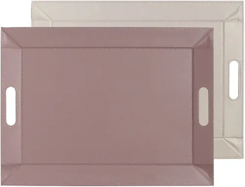 freeform Tablett DUO - 2-farbiges Wendetablett - Tabletts: Praktisches 2-in-1 Set aus Kunstleder, wendbar und pflegeleicht, ideal für stilvolle Präsentationen und platzsparend verstaut.