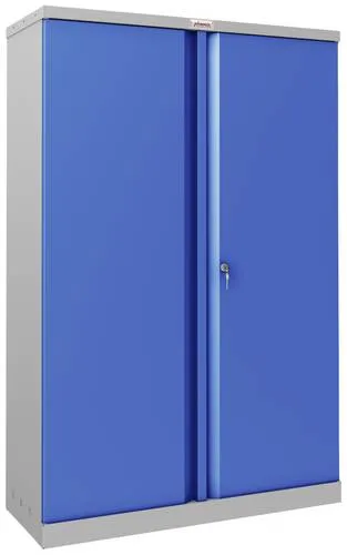 Phoenix SCL1491GBK Schließfachschrank mit Schlüsselschloss - Stabiler Schließfachschrank aus Stahl für bis zu 55 Ordner, ideal für Büros. Ausgestattet mit einem sicheren Schlüsselschloss und pulverbeschichtet in lichtgrau, blau oder rot.