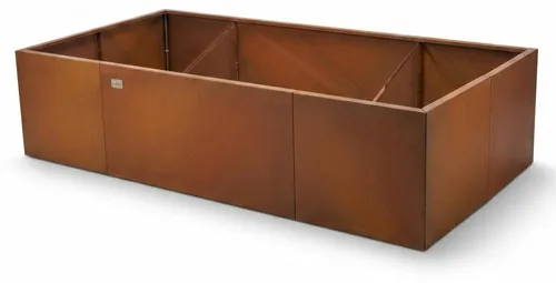 osoltus Pflanzkübel Hochbeet 200x100x43cm Corten-Stahl - Das osoltus Hochbeet aus Cortenstahl kombiniert modernes Design mit Langlebigkeit. Mit den Maßen 200 x 100 x 43 cm bietet es viel Platz für Pflanzen und ist ein stilvoller Blickfang in jedem Garten.