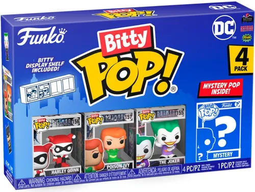 DC Batman Harley Quinn Poison Ivy The Joker 4er Pack - Bitty Pop! Funko