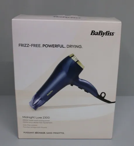BaByliss Midnight Luxe Haartrockner 2300W - Professioneller Haartrockner mit Anti-Frizz Ionen-Technologie für schnelles Trocknen und glänzendes Haar. Leicht und langlebig, ideal für perfektes Styling.