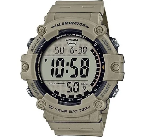 CASIO Quarzuhr - Multifunktionale Armbanduhr für Herren - Wasserdicht bis 10 ATM, 51 mm Gehäuse aus strapazierfähigem Resin und multifunktionale Eigenschaften machen diese Uhr zum idealen Begleiter für jeden Anlass.