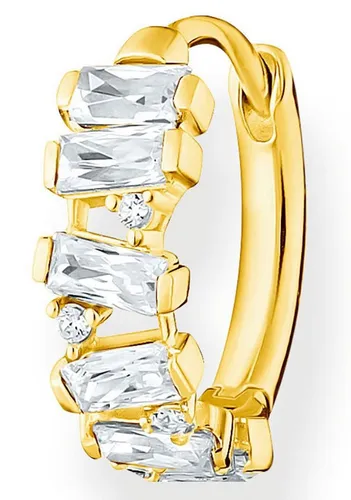 Thomas Sabo Damen Einzel-Creole mit weißen Steinen in gold von THOMAS SABO