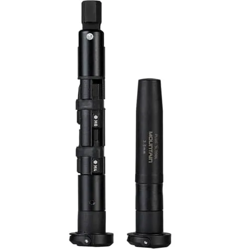 Topeak Plug'n Tool Mountain, zwei Werkzeug-Sets, passt in MTB-Lenker, mit 3,5 mm schlauchlosem Reifenreparaturwerkzeug und Dübeln und 7 Werkzeug-Bits (Mountainbike-Version)
