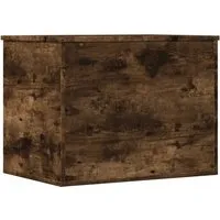 vidaXL Aufbewahrungsbox Truhe Räuchereiche 60x42x46 cm - Aufbewahrungsbox aus Holzwerkstoff mit Gasdruckfeder-Deckel für sanftes Öffnen. Bietet viel Stauraum und kann vielseitig als Tisch genutzt werden. Ideal für die Organisation in deinem Wohnraum.