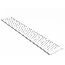 MS Beschläge Aluminium Lüftungsgitter Heizungsabdeckung Stegblech b 100mm x L 600mm RAL9016 Weiß