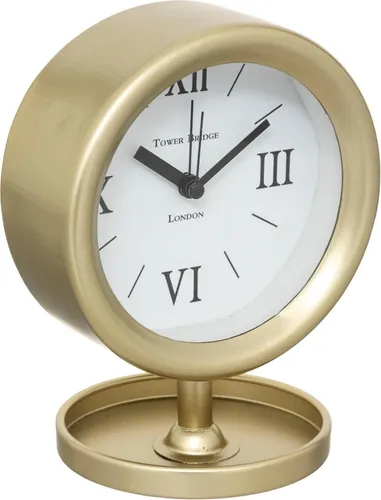 Tischuhr MARION, golden, Ø 12 cm in gold von Atmosphera