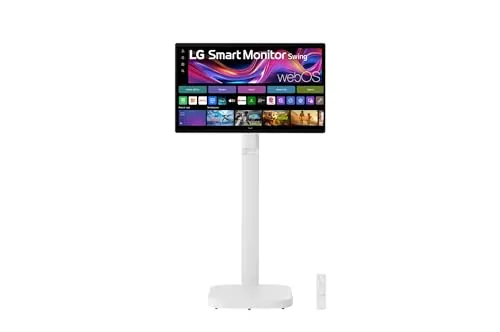 LG Smart Monitor Swing 32U889SA-W 32 Zoll - 32-Zoll IPS-Monitor mit FHD-Auflösung (3840x2160) und HDR 10 für brillante Farben. Ideal für Streaming dank integrierter Dienste wie Netflix und Disney+ sowie neigbar und höhenverstellbar.