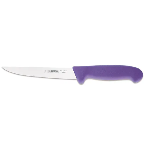 Giesser Ausbeinmesser 15 cm - Ergonomisches Ausbeiner Messer in Lila - Messer für Gastronomie und Industrie, mit rutschsicherem Griff und hochglanzpolierter Klinge aus Chrom-Molybdän Stahl, ideal zum Lösen von Fleisch vom Knochen.