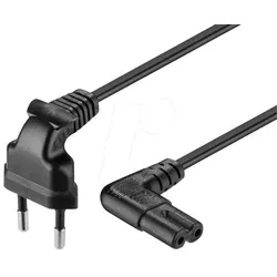 ADC 050 SW GG - Netzkabel, Eurostecker, gew, 0,50 m, schw, C7, gew