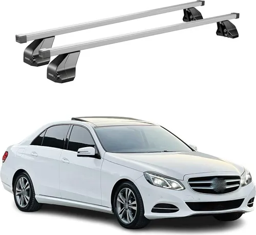 OMAC Dachträger Stahl Gepäckträger für Mercedes E Klasse W212 (2013-2016) - Hochwertiger, abnehmbarer Stahl-Dachträger, wasserdicht und multifunktional. Ideal für Fahrrad- und Skiträger, bietet Komfort und Sicherheit für jedes Abenteuer.