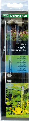 DENNERLE Nano Hang-On Thermometer aus Glas Messbereich 0-40°C für Aquarien