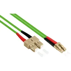 GC LW-801LS5 - Patchkabel LWL Duplex OM5 50/125μ LC/SC, LSZH, 1 m, limettengrün