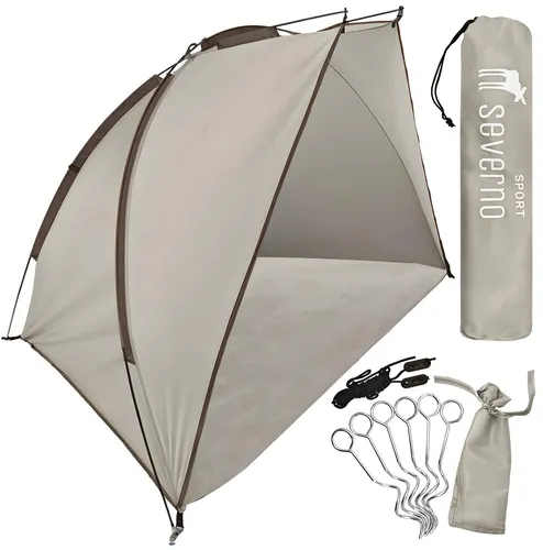 Großes Strandzelt Halbzelt 220x120x120cm - Strandmuscheln mit UV-Schutz und Wasserdichtigkeit, ideal für entspanntes Sonnenbaden und Schutz vor Wind.