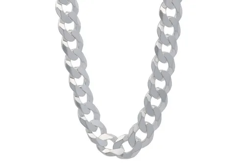 HOPLO Panzerkette Silberkette 55cm - 925 Silber Made in Germany - Unisex Panzerkette aus massivem 925 Sterlingsilber, hochglanzpoliert und 10,6mm breit. Ideal für einen casual Look und perfekt als Geschenk.