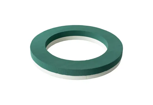 Creativery Bastelmoos, Nass Steckschaum Kranz 55cm auf Hartschaumunterlage 1 Stück