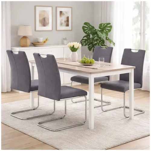 HTI-Living Esszimmerstuhl Kelly C 4er Set Grau von HTI-Line