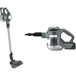 Akku Handstaubsauger 2in1 beutellos grau-silber