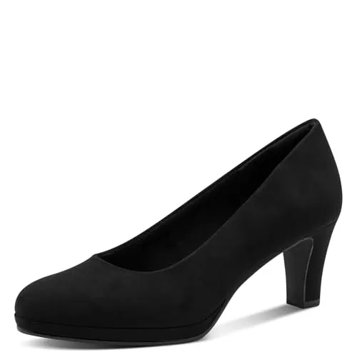 MARCO TOZZI Damen Pumps mit Trichterabsatz - Vegan, Schwarz, 38 EU - Damen-Pumps mit softiger Feel me Sohle für optimalen Tragekomfort. 100% vegan und aus hochwertigen Materialien gefertigt, vereinen sie elegantes Design mit Bequemlichkeit.