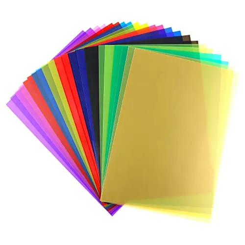 Stück Farbfolien Gel Filter Film Transparente 11 Farben Farbige Farbkorrektur Fenster Folie Lampen für Foto grafie Studio Strobe Blitz LED Licht Kamera Bühnen Party schmücken DIY 29.7x21 22