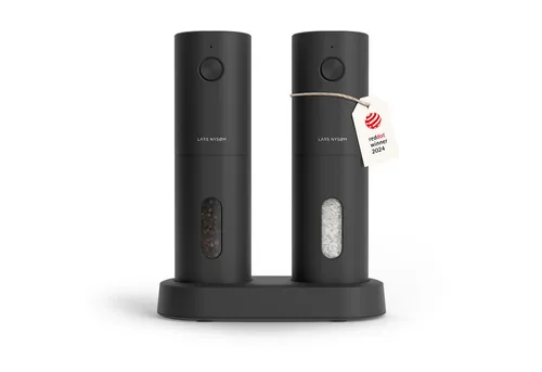 LARS NYSØM Elektrisches Salz- und Pfeffermühlen-Set 2er Set in schwarz von LARS NYSØM