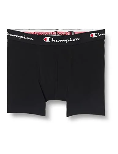 Champion Herren Core Trunk X2 Retroshorts, Schwarz, M (2er Pack)
