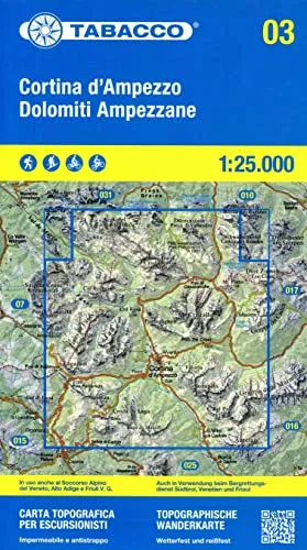 Cortina d'Ampezzo e Dolomiti Ampezzane: 1:25000 03