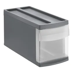 Rotho Kunststoff AG Rotho SYSTEMIX Schubladenbox, 1 Schubfach, Aufbewahrungsbox aus PP-Kunststoff , Maße: 395 x 170 x 203 mm, anthrazit 1114408853