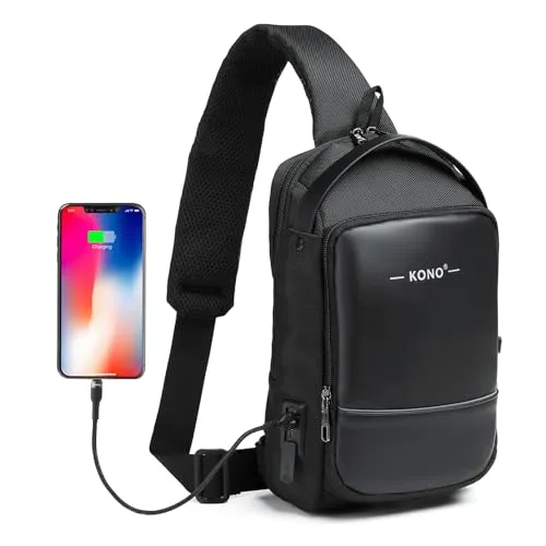 KONO Anti-Diebstahl Sling-Rucksack