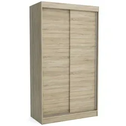 Brent Kleiderschrank Schiebetüren Emily 100cm in braun von Brent