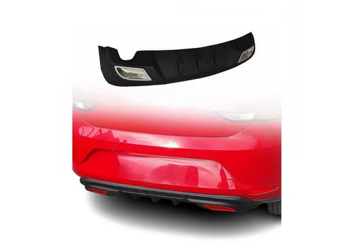 OMAC Frontstoßstange Heckdiffusor für Seat Leon 2012-2020 - Verleihen Sie Ihrem Seat Leon mit dem Heckdiffusor einen sportlichen Look und verbessern Sie die Aerodynamik. Einfach zu montieren, sorgt er für Stil und Funktionalität ohne großen Aufwand.