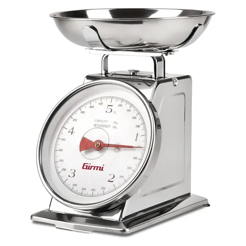 Girmi PS90 Mechanische Küchenwaage, 5 kg aus Edelstahl
