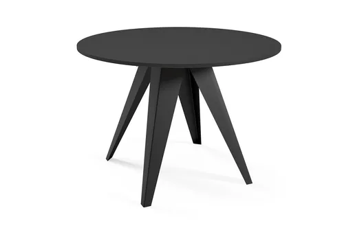 Feldmann-Wohnen Esstisch, Rund, Schwarz, Holz, 90x76x90 cm - Stylischer runder Esstisch mit ausziehbarer Tischplatte für flexible Nutzung, ideal für moderne Esszimmer. Pflegeleichte Oberfläche und elegantes Design machen ihn zum Blickfang.