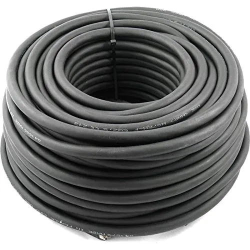 H07RN-F Gummileitung 5x2,5 mm² 35m - Schwere Gummileitung für Außenbereich, temperaturbeständig von -25°C bis 60°C und ideal für feuchte Räume. Hohe Flexibilität durch feindrahtige Kupferlitzen.
