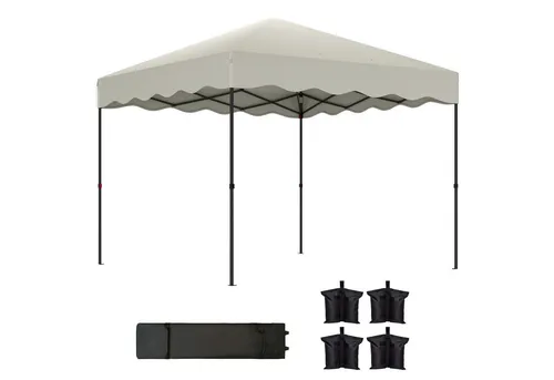 Outsunny Pavillon 3x3m, wasserabweisend in weiß von Outsunny