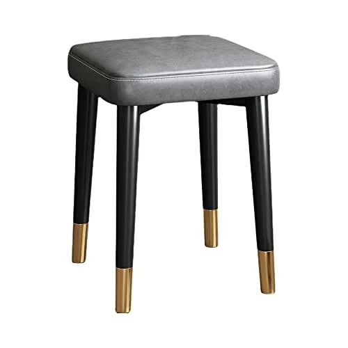 Balama Hocker Metall Schwarz & Grau & Gold stapelbar gepolstert 45 cm