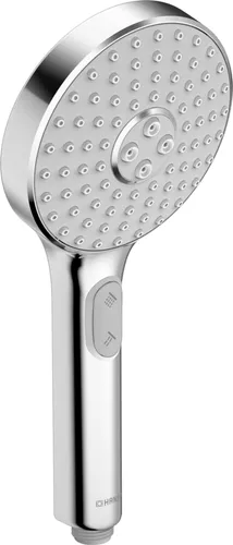 Hansa HANSAACTIVEJET Handbrause, 3-strahlig - Handbrause in hellgrau/chrom mit 3 Strahlarten, ideal für individuellen Duschkomfort und effiziente Durchflussmenge von 15 l/min bei 3 bar Fließdruck.