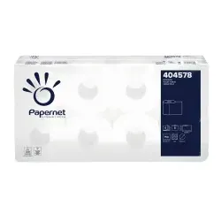 Papernet Toilettenpapier 404578 - 4-lagig, weiß, 8 Rollen mit 150 Blatt, saugfähig und hygienisch für höchste Ansprüche