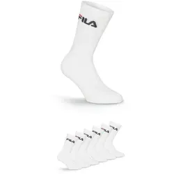 Fila Tennissocken UNISEX CREW TENNIS FULL TERRY SOCKS (6-Paar) Sportsocken, flache Zehennaht weiß 43-46