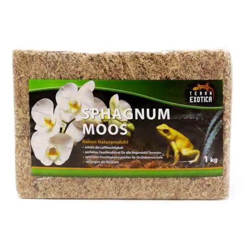 Terra Exotica Sphagnum Moos (1 Kg) für Pflanzen & Terrarien von Terra Exotica