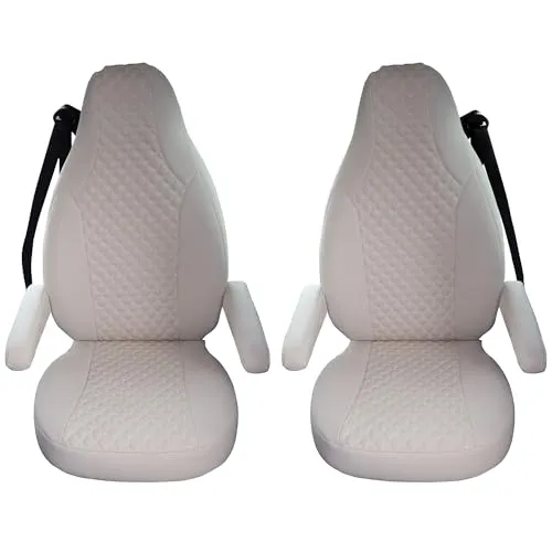 BREMER SITZBEZÜGE Maß Schonbezüge Sitzbezüge für Wohnmobil Carthago Chic/C-Line/E-Line/S-Plus/Aguti Sitze/Schonbezug für Fahrer und Beifahrer Set in Beige