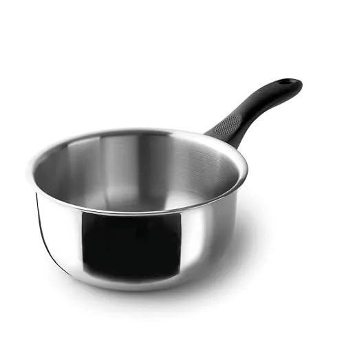 Edelstahl Stieltopf Garinox Ø 16 CM Lacor - Kochtöpfe aus hochwertigem Edelstahl mit thermoisolierendem Bakelitgriff für sichere Handhabung und elegantes, hochglanzpoliertes Design.